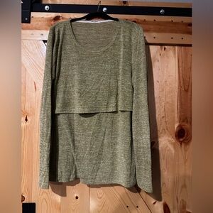 Olive Green Nursing Top